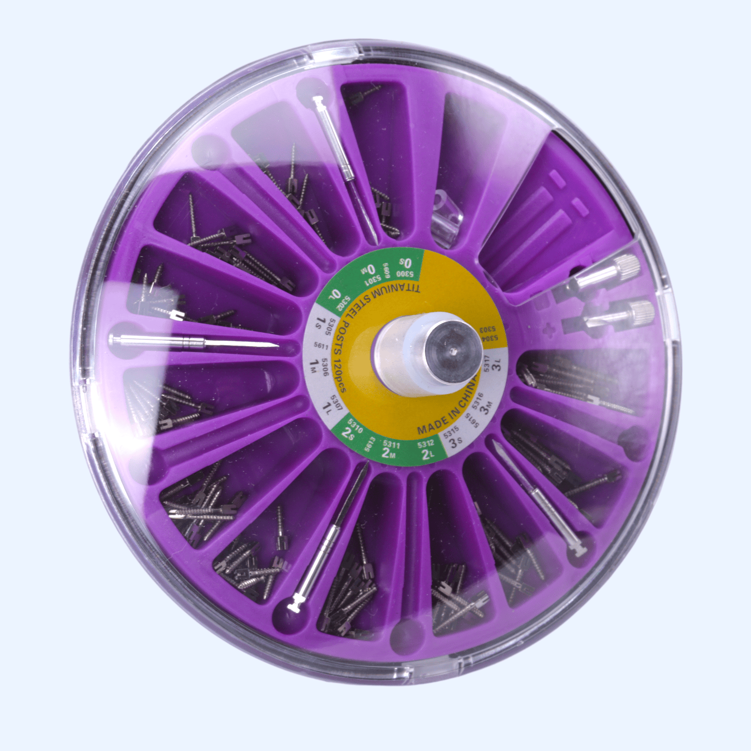 Набір штифтів анкерних титанових асорті фіолетовий з ключами